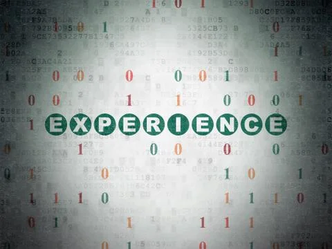 Business concept: Experience on Digital Data Paper background Stock Illustration