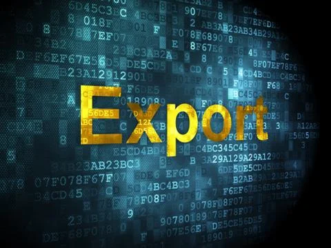 Business concept: Export on digital background 스톡 일러스트