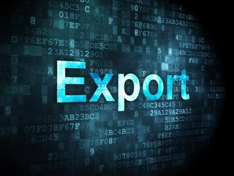 Business concept: Export on digital background Stock Illustration