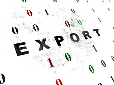 Business concept: Export on Digital background 스톡 일러스트