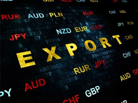 Business concept: Export on Digital background Illustrazione stock