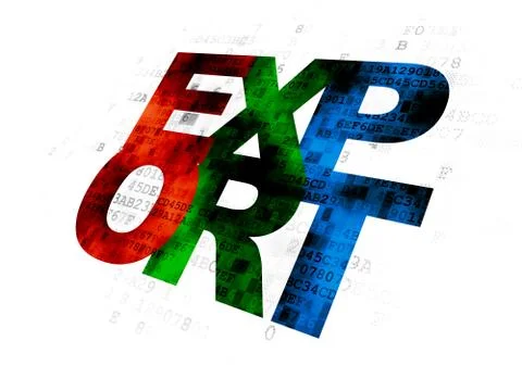 Business concept: Export on Digital background 스톡 일러스트