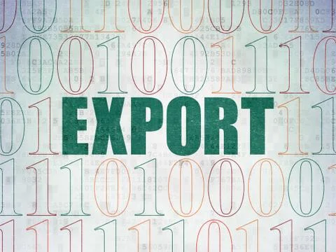 Business concept: Export on Digital Data Paper background Stock Illustration