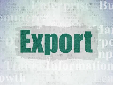 Business concept: Export on Digital Data Paper background Stock Illustration