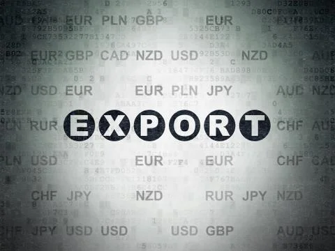 Business concept: Export on Digital Data Paper background Illustrazione stock