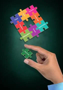  Business concept finding solution Conceptual images of business situation... Stock Photos