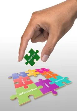  Business concept finding solution Conceptual images of business situation... Stock Photos