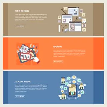 Business concept in flat design Illustrazione stock