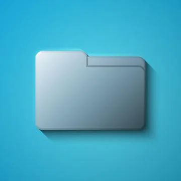Business concept: flat metallic Folder icon, vector Stock Illustration