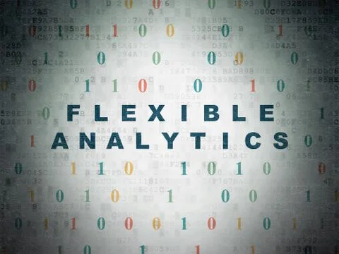 Business concept: Flexible Analytics on Digital Data Paper background Stock Illustration