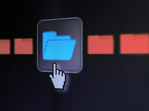 Business concept: Folder on digital computer screen Stock Illustration