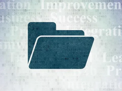 Business concept: Folder on Digital Data Paper background Stock Illustration