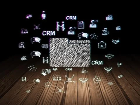 Business concept: Folder in grunge dark room Stock Illustration