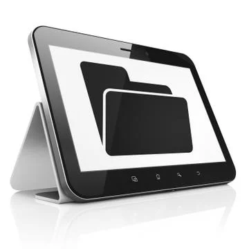 Business concept: Folder on tablet pc computer Stock Illustration