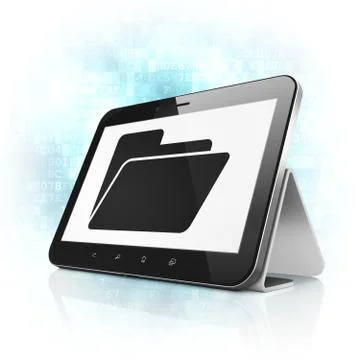 Business concept: Folder on tablet pc computer Stock Illustration