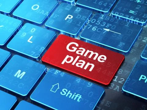 Business concept: Game Plan on computer keyboard background Stock Illustration