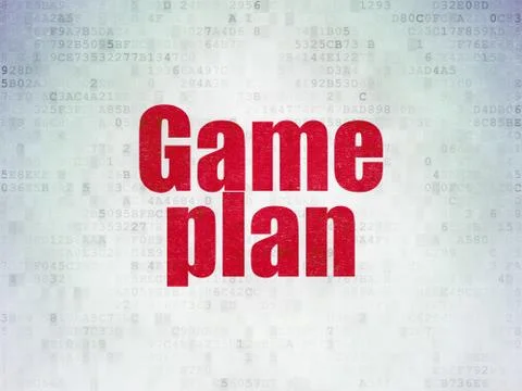 Business concept: Game Plan on Digital Data Paper background 库存插图