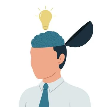  Business concept of generating ideas. Vector conceptual illustration of a... Foto stock