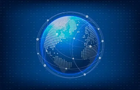 Business concept of Global network connection. Vector illustration. Stock Illustration