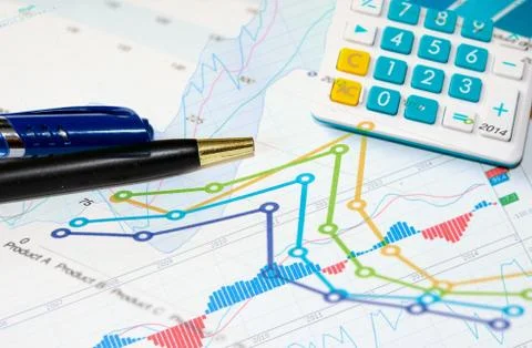 Business concept graphs Foto stock