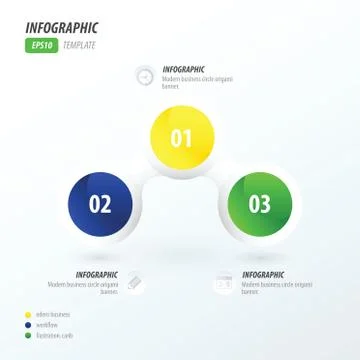 Business concept  green, blue, yellow Stock Illustration