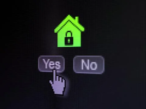 Business concept: Home on digital computer screen Stock Illustration