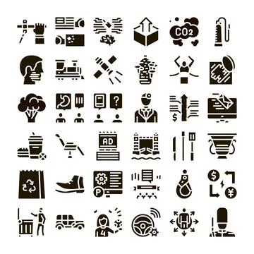 Business concept icon set exploring various themes Stock Illustration