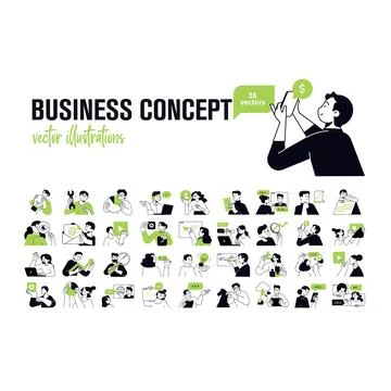 Business concept illustrations Illustrazione stock