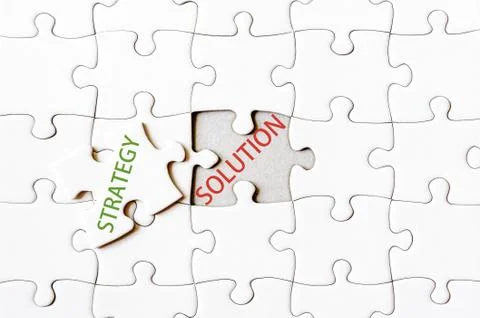 Business concept image of Missing jigsaw puzzle piece Stock Photos