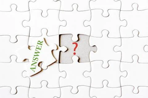 Business concept image of Missing jigsaw puzzle piece Stock Photos