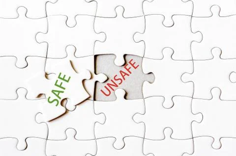 Business concept image of Missing jigsaw puzzle piece Stock Photos