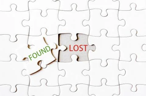 Business concept image of Missing jigsaw puzzle piece Stock Photos