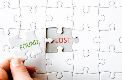 Business concept image of Missing jigsaw puzzle piece Stock Photos