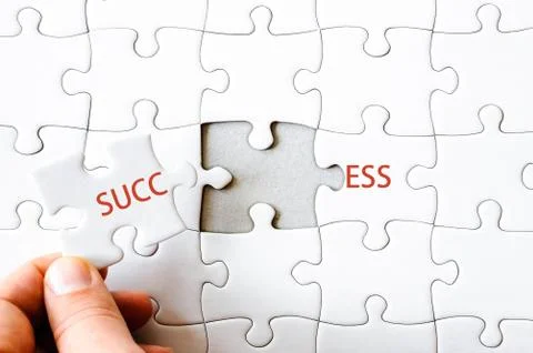 Business concept image of Missing jigsaw puzzle piece Stock Photos