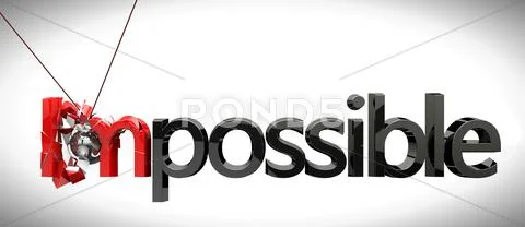 Business concept. Impossible concept Stock Illustration