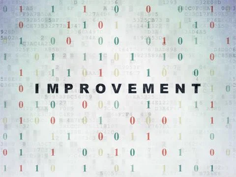 Business concept: Improvement on Digital Data Paper background Stock Illustration
