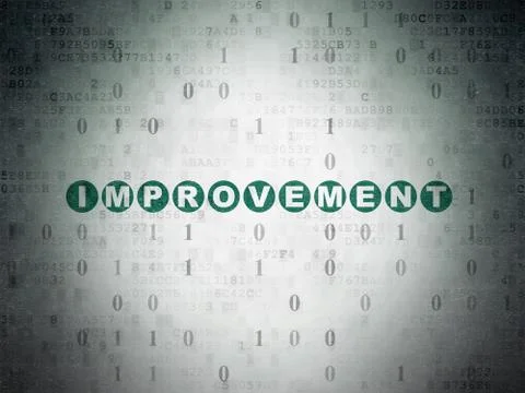 Business concept: Improvement on Digital Data Paper background Stock Illustration