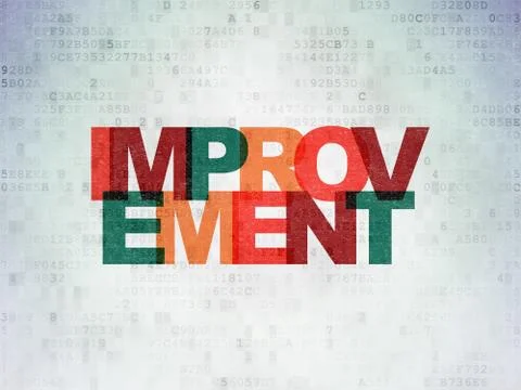 Business concept: Improvement on Digital Data Paper background Stock Illustration