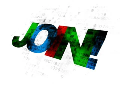 Business concept: Join! on Digital background 스톡 일러스트
