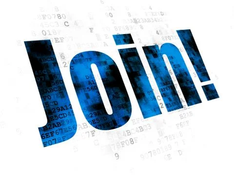 Business concept: Join! on Digital background Illustrazione stock
