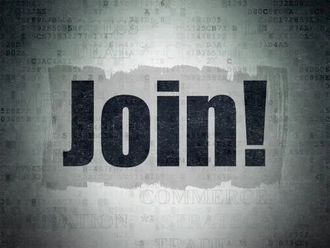 Business concept: Join on Digital Data Paper background Stock Illustration