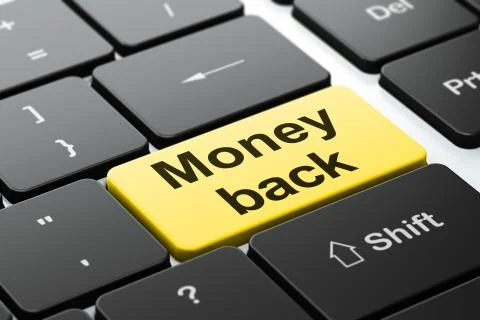 Business concept: Money Back on computer keyboard background Stock Illustration