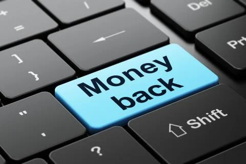 Business concept: Money Back on computer keyboard background Stock Illustration
