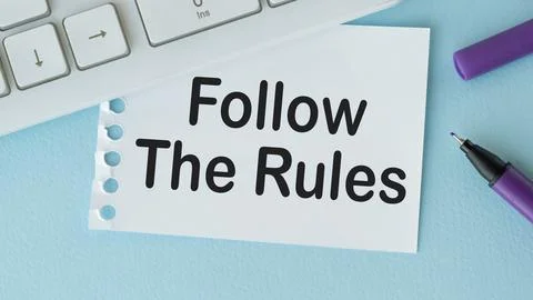 Business concept. Notebook with text know the rules sheet of white paper fo.. Stock Photos