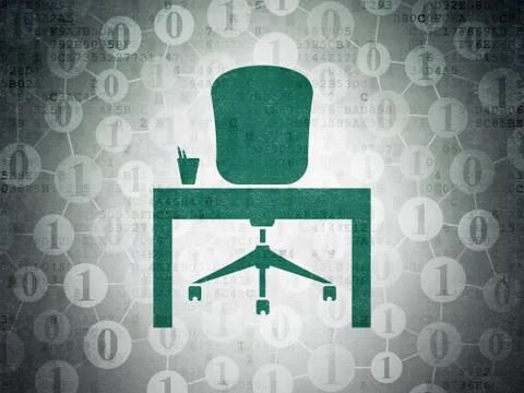 Business concept: Office on Digital Data Paper background イラスト素材