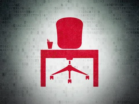 Business concept: Office on Digital Data Paper background イラスト素材