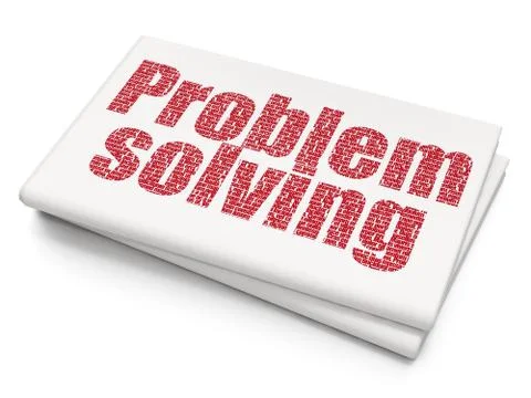 Business concept: Problem Solving on Blank Newspaper background Stock Illustration