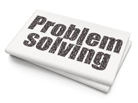 Business concept: Problem Solving on Blank Newspaper background Stock Illustration