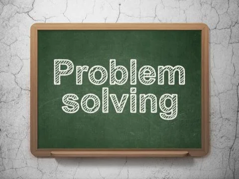 Business concept: Problem Solving on chalkboard background Illustrazione stock