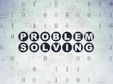 Business concept: Problem Solving on Digital Paper background Stock Illustration